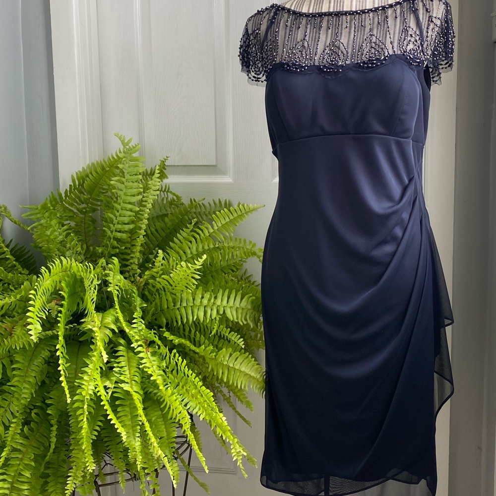 DJ-Jaz Navy beaded cocktail dress 14